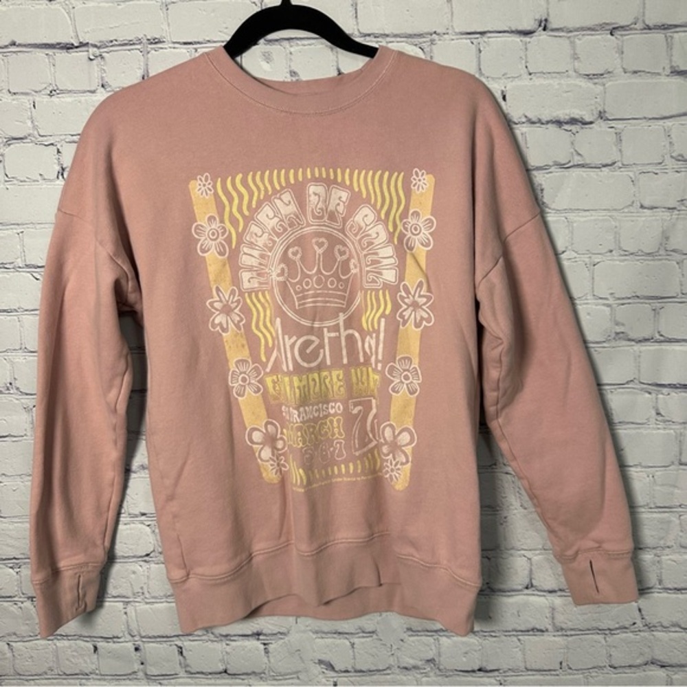 Abercrombie Kids Pink Graphic Crewneck Sweater